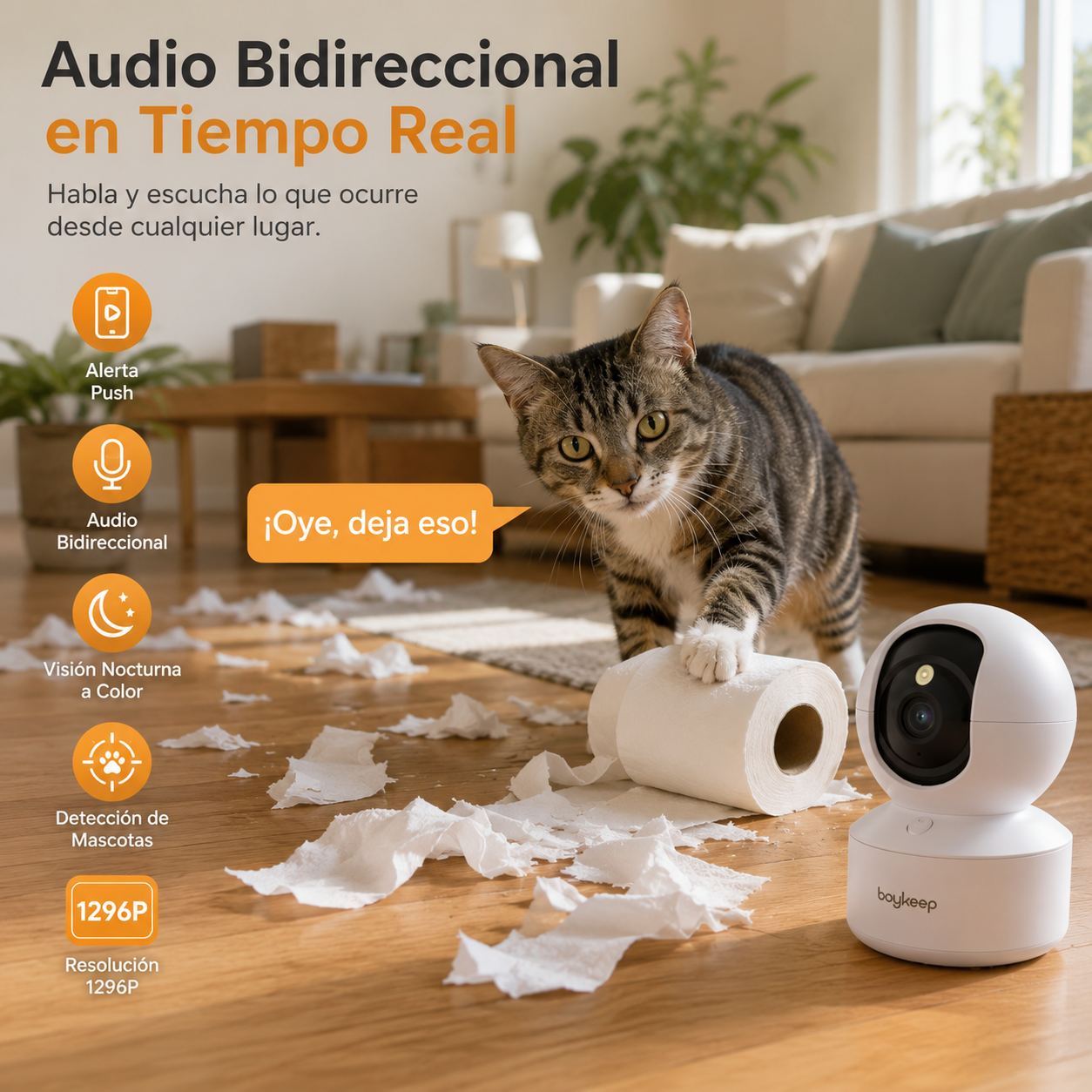 Cámara WiFi 360º 2K